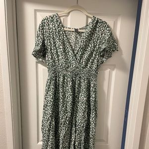 Green Floral Maxi Dress